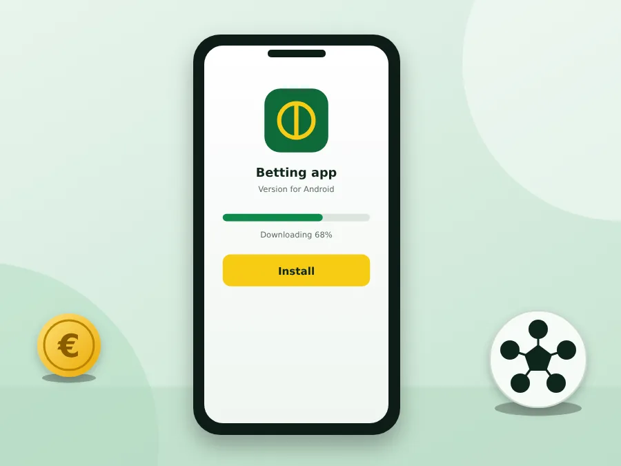 Phone showing an app download in progress